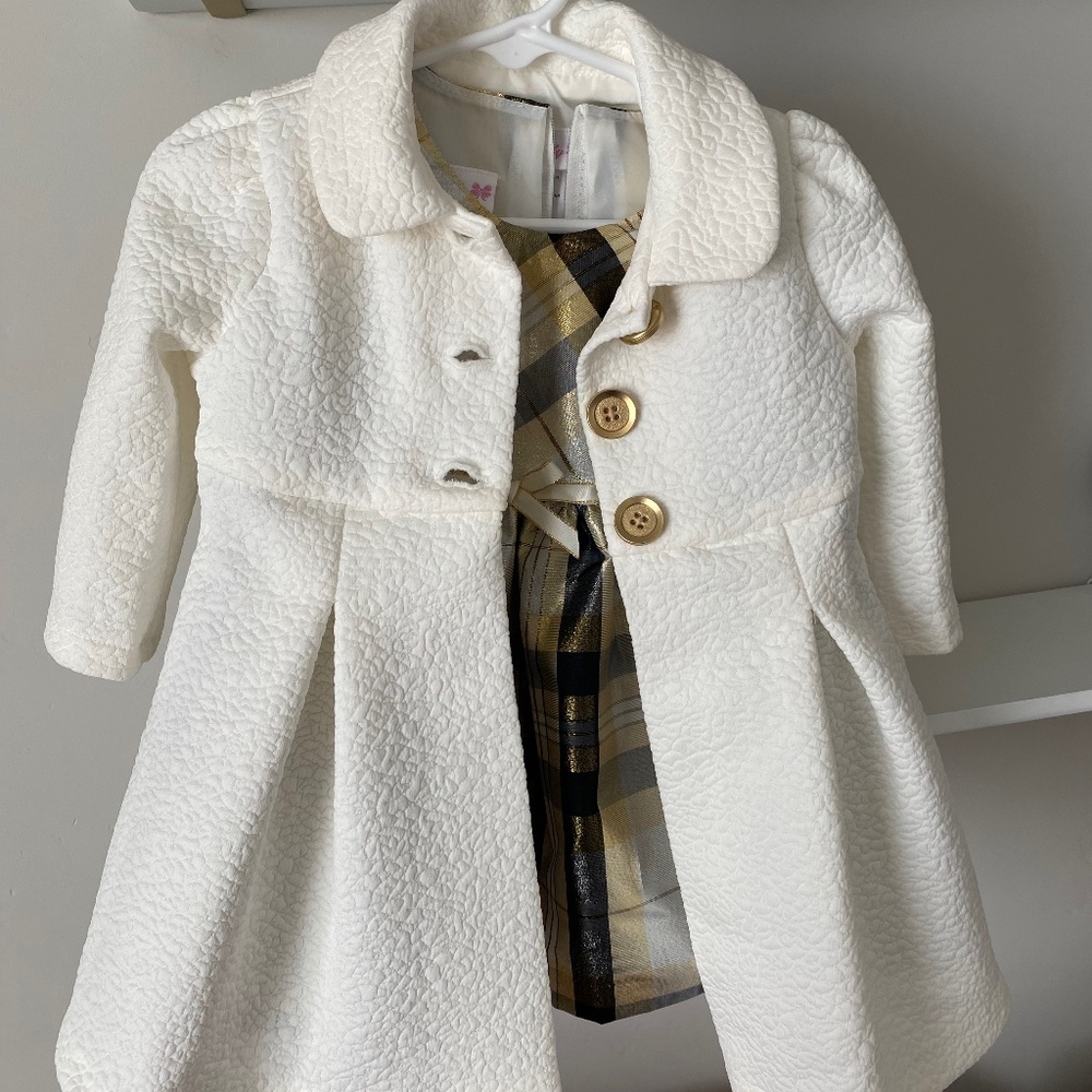 Baby Dress & Overcoat 12M
